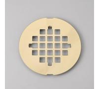 Pantalla de drenaje redonda de acero inoxidable para trampas de suelo de ducha diseñada para mantener las tuberías libres de cabello y partículas no deseadas (dorado)