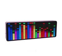 Pantalla de Espectro Musical RGB LED Ritmo Nivel de Luz Analizador de Sensor de Voz Modo Transpirable 7 Efectos de Color para Fiesta Material ABS Alimentado por USB