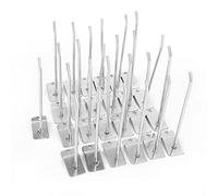 Pantalla de estante de supermercado Gancho de galvanoplastia Ganchos de exhibición de panel Gancho de rejilla para Gridwall 25pcs 15cm 6 pulgadas Gancho de panel de pared de listones Soporte de