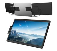 Pantalla de extensión para ordenador portátil - Pantalla extraíble para PC, extensión triple de pantalla portátil, ultra delgada con puerto USB, marco plegable, vista panorámica para computadora
