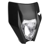 Pantalla de Faro de Motocicleta, Carcasa de Luz ABS ONT, Lente de Faro Grande, Cubierta de Lámpara de Repuesto para Moto, Kit de Carcasa de Faro de (Black)