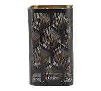 Pantalla de Hierro Proceso de Talla Hueca Pantalla de Lámpara Cuadrada Recta de Metal Cubierta de Pantalla de Lámpara de Metal Hueca Decorativa Moderna para Dormitorio de Bombilla E27 E26 11.5X11.5X20