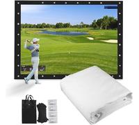 Pantalla De Impacto para Simulador De Golf - Tela De Proyección 4:3 para Entrenamiento En Interiores/Exteriores, 146 Cm X 110 Cm, Practicar El Swing De 270CM*203CM