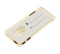 Pantalla de información inalámbrica, letrero de contraseña acrílico transparente, soporte de código WiFi resistente a los arañazos, etiqueta elegante y moderna con texto personalizable para el hogar