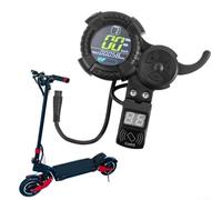 Pantalla de instrumento para scooter eléctrico, acelerador de pulgar eléctrico de 6 pines con pantalla LCD para VSETT para ZERO 10 8X 10X Z8PRO