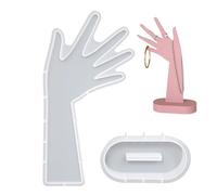 Pantalla De Joyería Molde De Silicona - Accesorio De Fundición Artesanal, Estante En Forma De Mano | Puerta De Pendientes De Larga Duración, Molde Decorativo Para El Collar Hecho Para Pulseras