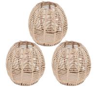 Pantalla de lámpara bohemia, 3 piezas de cuerda de papel, pantalla de lámpara de ratán, luces colgantes tejidas vintage, luces colgantes creativas para restaurante, hotel y decoración del hogar, ra