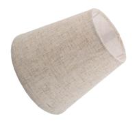 Pantalla de Lámpara Cónica de Lino Sintético Beige Clip | Marco de Lámpara, Acabado Textil, Forma Cónica, para Aplique y Colgante, Estilo Moderno Vintage