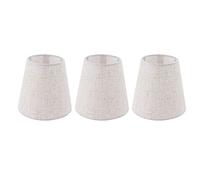 Pantalla de Lámpara de Araña de 3 Uds, Pantalla de Tela de Lino E14 de 5,5x5,1x3,54 Pulgadas, Pantalla de Lámpara Pequeña para Lámpara de Vela, Decoración de Hotel Ktv