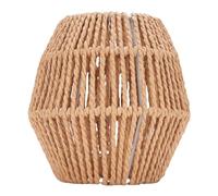 Pantalla de lámpara de cuerda de papel compatible con base E27 E14 Pantalla tejida decorativa para el hogar Hotel Cafetería Diseño rústico Arte del hierro 13 cm de diámetro