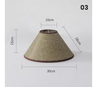 Pantalla de lámpara de mesa E27 con carcasa de tela de lino, cubierta de lámpara tejida a mano de ratán zen japonés, estilo Wabi-Sabi, pantalla de lámpara de pie for mesita de noche(3)