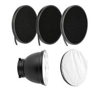 Pantalla de lámpara difusora de reflector profesional de 7 pulgadas para montaje Baorong/iluminación de fotografía sin rejilla, reflector de montaje Baorong