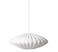 Watt & Veke Pantalla de lámpara Ellipse 65 cm algodón blanco