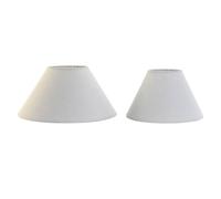 Pantalla de Lámpara Home ESPRIT Lino Metal 45 x 45 x 21 cm (2 Unidades)