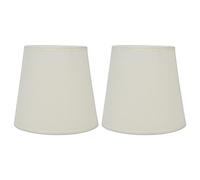 Pantalla de Lámpara Pequeña de 2 Uds, Pantalla de Tela de Mesón con Tornillo E14 para Lámpara de Pared de Araña de Mesita de Noche de Dormitorio, 4,4 x 6,0 x 5,5 Pulgadas(Beige)