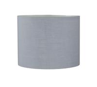 Pantalla de Lámpara Tela Gris para E27 E14 Con Adaptador Cierre 25CM Redondo