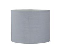 Pantalla de Lámpara Tela Gris para E27 E14 Con Adaptador Cierre 25CM Redondo