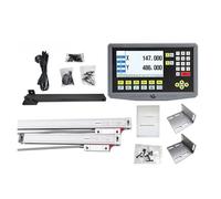 Pantalla de lectura digital LCD DRO 2 ejes, 9 idiomas y piezas codificador e lineal 50-1000 mm, regla rejilla Metrología de precisión(0.001mm complete set)
