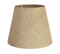 ledscom.de Pantalla, lino, yute, cáñamo, textil, tela, natural-beige, 200mm Ø, pantalla, tela, textil, lámpara de mesa, beige, cáñamo, lámpara DIY, lámpara de mesilla de noche, lámpara de