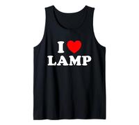 Pantalla de luz Divertida con Texto en inglés I Love Lamp Camiseta sin Mangas
