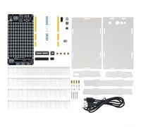 Pantalla de luz LED de ritmo de espectro musical activado por sonido, kit electrónico de bricolaje para visualizador de frecuencia de audio con alimentación USB y sensibilidad ajustable (kit + funda