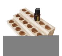 Pantalla de madera para exhibición de exhibición de aceite para 18 botellas de organizador | Partita de aceite organizador de tablones de aceite esenciales para aceites esenciales
