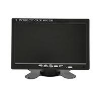 Pantalla de Monitor de Vista Trasera a Color TFT LCD 7 Pulgadas HD 1024X600, Monitor de Automóvil con Entrada HDMI VGA AV Mini Monitor con Altavoces para Estacionamiento Vista Trasera Copia EU