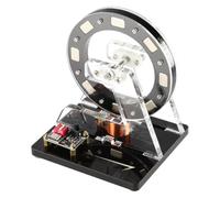 Pantalla de motor con sensor de pasillo sin escobillas, modelo de aprendizaje electromagnético con funcionamiento de bobina visible, movimiento de la rueda de la fortuna y demostración de ingeniería