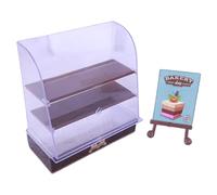 Pantalla de pan en miniatura, soporte de casa de muñecas | Modelo de gabinete de exhibición de alimentos | ESCENAS COLECCIÓN DE Playhouse de diversión DECORACIÓN PARA EL NURSERY