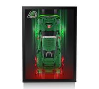 Pantalla de pared compatible con Lego 42224 Porsche 911 GT3 R Rexy AO Racing (Board Only, No Model Included) Wall Mount for 42224 Racing Cars Model, Space Saving Easy Assembly Creative Home Decor
