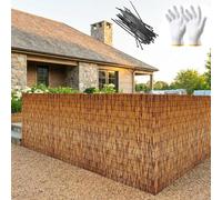 Pantalla de Privacidad de Caña Natural, Rollo de Valla de Bambú for Exteriores, Cerramiento de Caña for Jardines, Terrazas, Patio al Aire Libre, Fácil De Instalar(H150cmxL900cm)