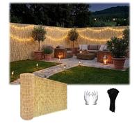 Pantalla de Privacidad de Cañizo Natural y Bambú 0.8 1 1.2 1.6m Valla de Ocultación for Jardín y Balcón, Rollo Cortavientos y Sombreo for Terraza Exterior(Natural,140x750cm)