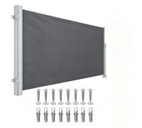 Pantalla De Privacidad For Patio,Toldo De Protección Independiente | Toldo Lateral Ajustable, Viene Con Todos Los Accesorios De Montaje, Pantalla De Patio Retráctil(Dark Gray,1.6x3m/5x10ft)