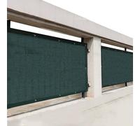 Pantalla de privacidad para balcón, protección UV, para vallas de jardín y terrazas, color verde, 2 x 2 m, solución para cortavientos y parasol
