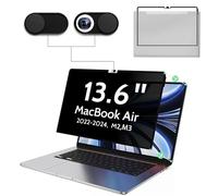 Pantalla de privacidad para MacBook Air de 13.6 pulgadas M2/M3 (2022-2024)-A2681 A3113, filtro antirreflejos de luz azul, protector de computadora extraíble, protector de monitor sin burbujas,