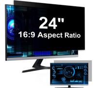 Pantalla de Privacidad Para Ordenador de 24 Relación de Aspecto 16:9, Protector de Monitor Filtro Antirreflejo de Luz Azul, Privacy de Film Extraíble Compatible con Lenovo/HP/Dell/Acer/Samsung/Toshiba