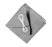 Pantalla de privacidad resistente para balcón y terraza, 0,9 x 5 m, cubierta de valla para parabrisas para exteriores, con cuerdas y lazos, protección para patio, terraza, color negro, gris