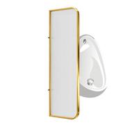 Pantalla de privacidad, tabique de urinario montado en la pared, divisor de vidrio templado para hoteles y escuelas, diseño translúcido, extensor de privacidad moderno (40 x 130 cm)