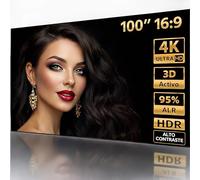 Pantalla de proyección 100" 16:9 ALR de Marco Fijo Acabado Gris de Alto Contraste Rechazo de luz Ambiental Borde con Terciopelo Negro de 1cm Tejido Libre de Arrugas No Valida para UST