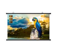 Pantalla de Proyección 4K HD Montada en Pared, 60 72 84 Pulgadas 4:3 16:9 Pantalla de Cine Manual Desplegable para Cine en Casa, Camping(72" (16:9))