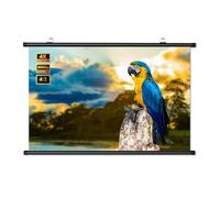 Pantalla de Proyección 4K HD Montada en Pared, 60 72 84 Pulgadas 4:3 16:9 Pantalla de Cine Manual Desplegable para Cine en Casa, Camping(84" (4:3))