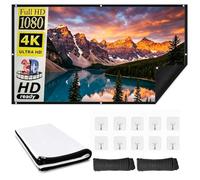 Pantalla de proyección ALR: Pantalla Colgante Mejorada 4K 16:9 para Interiores y Exteriores, portátil y de Calidad cinematográfica; fácil instalación para Cine en casa (Extra Thick,120")