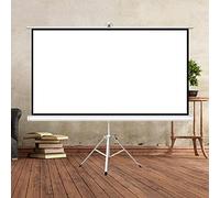 Pantalla de proyección con trípode 4:3/16:9 HD portátil, Ligera, Independiente, Plegable, Pantalla de proyección de películas para Interiores y Exteriores, Soporte ajust (100inch 16:9