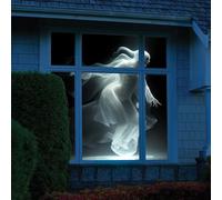 Pantalla de proyección de ventana, 1,8 x 1,2 m, pantalla de proyección trasera para videos virtuales de Halloween y Navidad