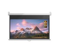 Pantalla de Proyección Desplegable Manual de 60 72 84 100 Pulgadas, 4:3 16:9 4K Ultra HD Montaje en Pared para Cine Casa Interiores(100"(16:9))