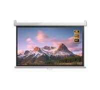 Pantalla de Proyección Desplegable Manual de 60 72 84 100 Pulgadas, 4:3 16:9 4K Ultra HD Montaje en Pared para Cine Casa Interiores(100"(4:3))