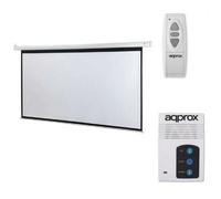 Approx APPP106E Pantalla de proyección Blanco 2,69 m (106") 16:9 - Pantalla para proyector (Motorizado, 2,69 m (106"), 23,4 cm, 13,1 cm, 16:9, Blanco)