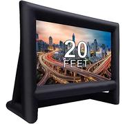 XHYCPY Pantalla de proyector inflable de 20 pies para exteriores con bolsa de almacenamiento de soplador de aire, pantalla inflable de fácil configuración para noche de cine en el patio, fiestas