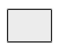 Pantalla de proyección, Pantalla de proyección Plegable portátil 4: 3 de 60-100 Pulgadas con Bordes Negros y Orificios para Colgar, Cortina de proyector Blanca sin Arrugas(84in)