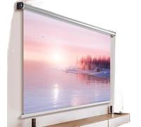 Pantalla de proyección, Pantalla de proyector Pared, desplegable Manual, HD 4K, múltiples relaciones Aspecto, 60-72 Pulgadas(16:9 72in)